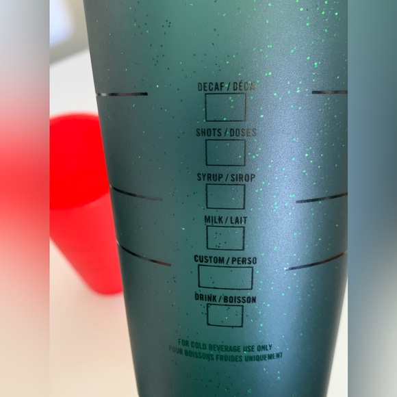 Starbucks set of 4 reusable 2020 Holiday Sparkle Iced cold drinking Cups Only - Picture 6 of 10